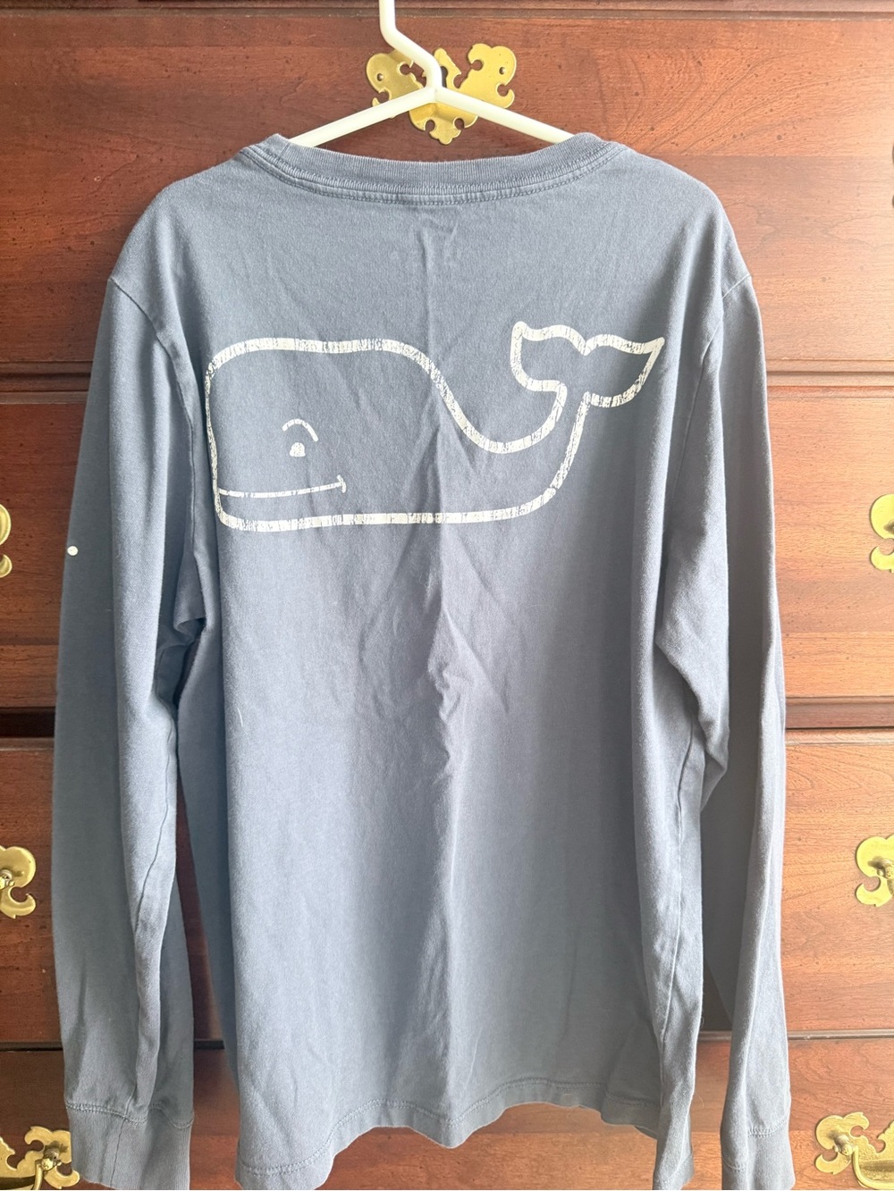 Vineyard Vines Boys' Slate Gray Long-Sleeve Whale Tee